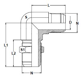 Stainless Steel 37 Degree Flare Bulkhead Elbows
