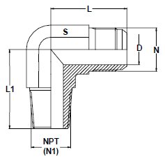 Stainless Steel 37 Degree Flare Male Elbows